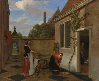 Scena in un cortile da Ludolf de Jongh