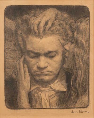 Beethoven che ascolta una musa da Ludovic Alleaume