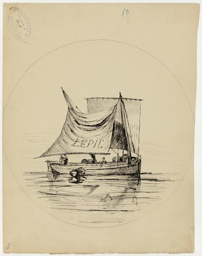Design per piatto per E. Leveille da Ludovic Napoléon Lepic
