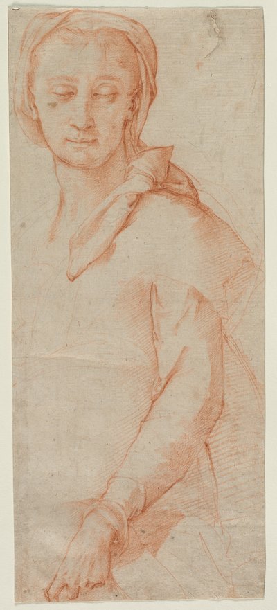 Studio di figura a mezzo busto di una donna, 1500s da Ludovico Cardi Cigoli