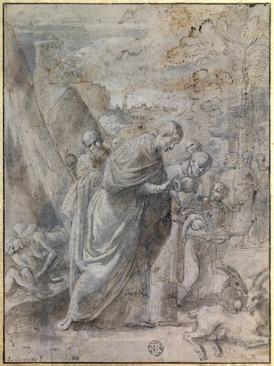 Battesimo di un nuovo bambino da Ludovico Carracci