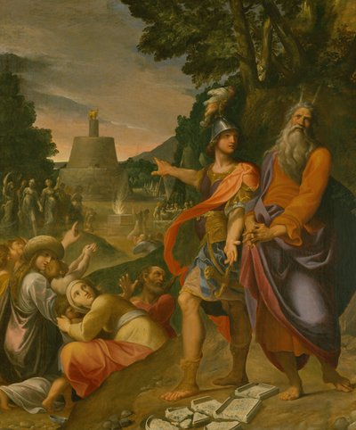 Mosè rompe le tavole della legge da Ludovico Carracci