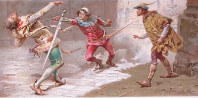 Coraggio uomo, la ferita non può essere grave., illustrazione da Romeo e Giulietta da Ludovico Marchetti