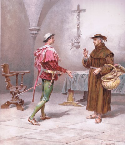 Frate Santo Francesco! Che cambiamento è questo., illustrazione da Romeo e Giulietta da Ludovico Marchetti