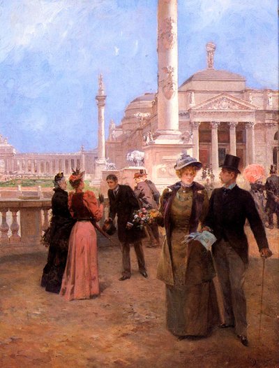 La Grand Plaza, Esposizione Colombiana Mondiale, c.1893 da Ludovico Marchetti