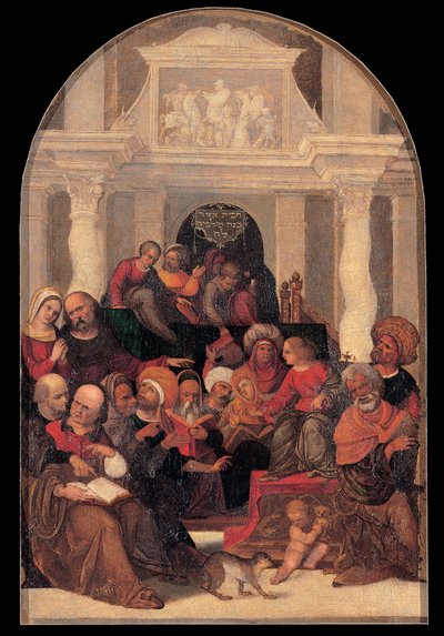 Cristo tra i dottori da Ludovico Mazzolinos Workshop