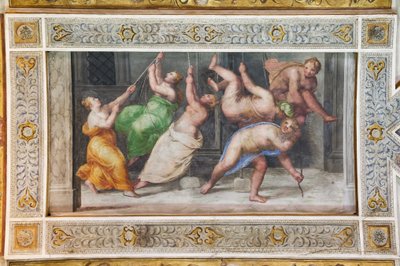 La danza pirrica (dettaglio del soffitto della Sala dei Giochi) da Ludovico Settevecchi