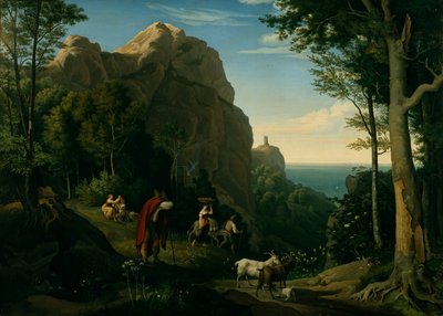 Valle di Amalfi con vista sulla baia di Salerno da Ludwig Adrian Richter