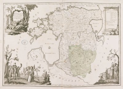 Mappa generale di Estonia e Lettonia. Atlas de la Livonie, 1798 da Ludwig August von Mellin