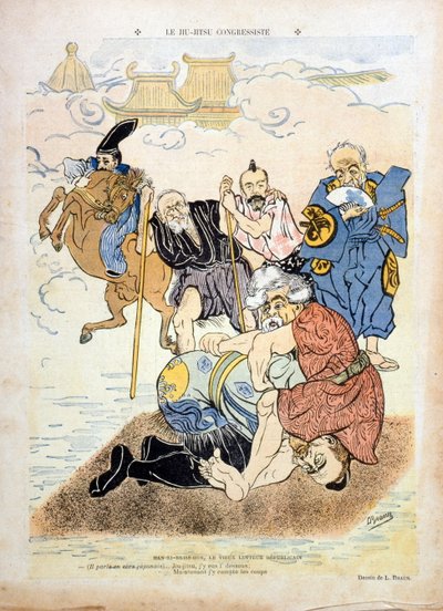 Caricatura di Braun che raffigura Henri Brisson (1835-1912) da Ludwig Braun