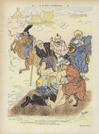 Ju-jitsu congressuale. Illustrazione per Le Rire da Ludwig Braun