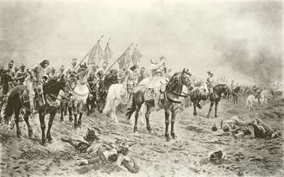 Gustavo Adolfo prima della battaglia di Lutzen (incisione) da Ludwig Braun