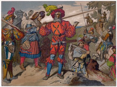Landsknechts del XVI secolo, XIX secolo da Ludwig Burger