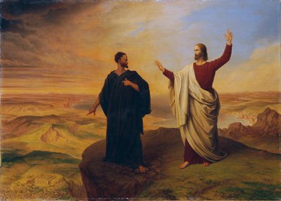 La tentazione di Cristo da Ludwig Ferdinand Schnorr von Carolsfeld