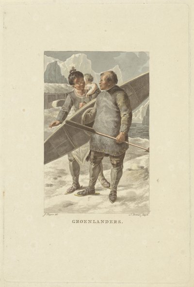Abitanti della Groenlandia da Ludwig Gottlieb Portman