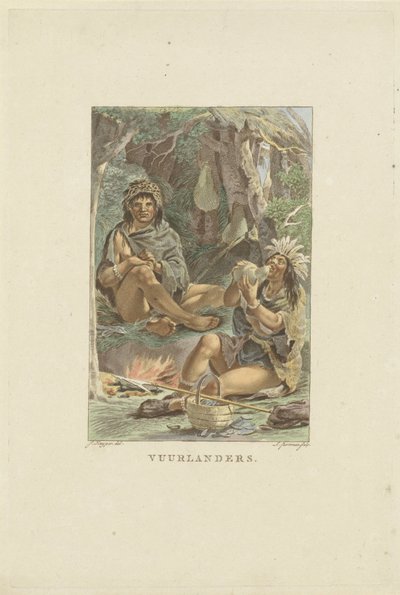 Abitanti della Terra del Fuoco da Ludwig Gottlieb Portman