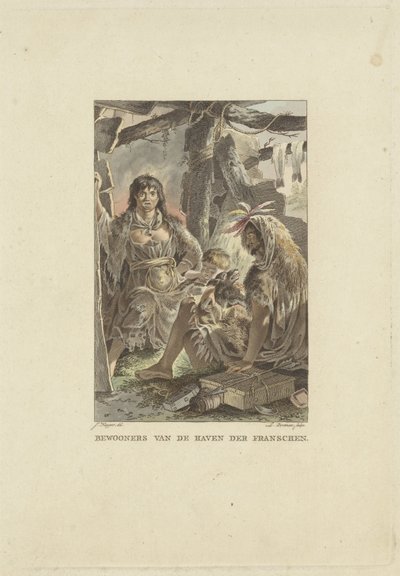 Famiglia nella loro capanna da Ludwig Gottlieb Portman