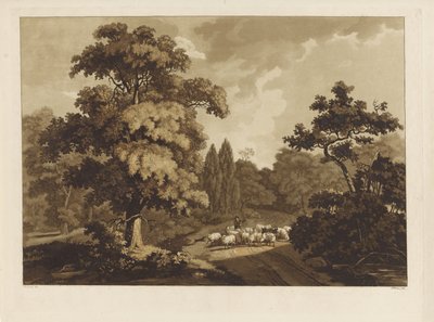 Paesaggio con pastore di pecore da Ludwig Gottlieb Portman