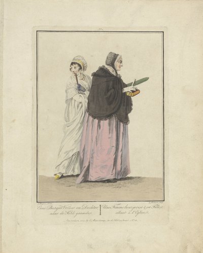 Madre e figlia in cammino verso la chiesa da Ludwig Gottlieb Portman