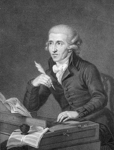 Joseph Haydn (1732-1809) inciso da Schiavonnetti, 1792 da Ludwig Guttenbrunn