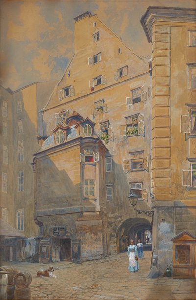 Il cortile della Trinità a Vienna da Ludwig Hans Fischer