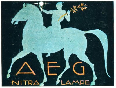 Lampada AEG Nitra da Ludwig Hohlwein
