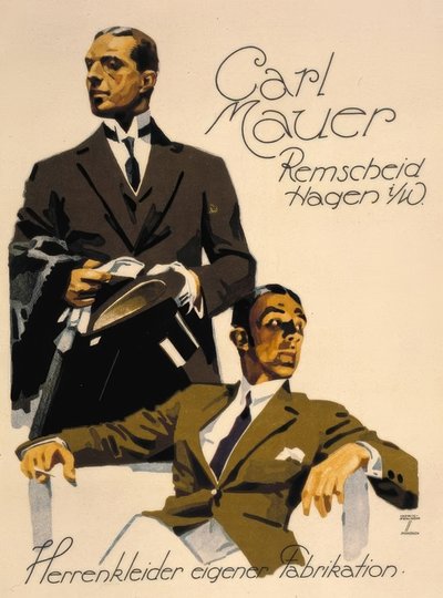 Carl Mauer / Remscheid Hage i. W. Abiti da uomo di propria fabbricazione da Ludwig Hohlwein