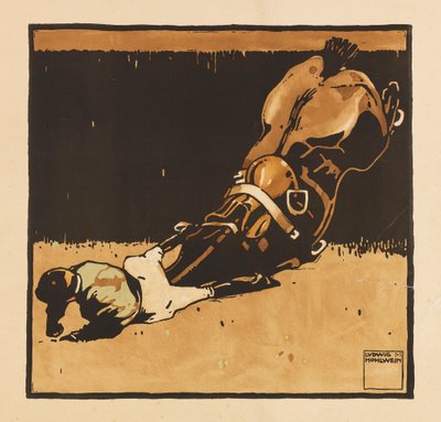 Dal Portfolio Turf. Dodici immagini di corse di cavalli, 1909 da Ludwig Hohlwein