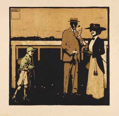 Dal Portfolio Turf. Dodici immagini di corse di cavalli, 1909 da Ludwig Hohlwein