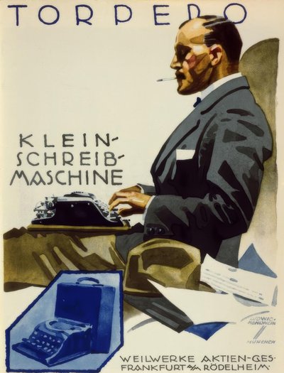 Macchina da scrivere Torpedo da Ludwig Hohlwein