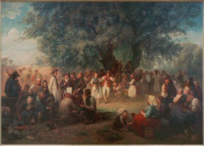 Danza del villaggio sotto il tiglio da Ludwig Knaus