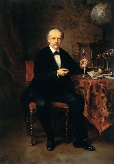 Ritratto di Hermann Ludwig Ferdinand von Helmholtz da Ludwig Knaus