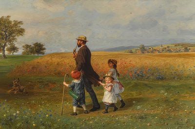 Passeggiata domenicale. 1889 da Ludwig Knaus