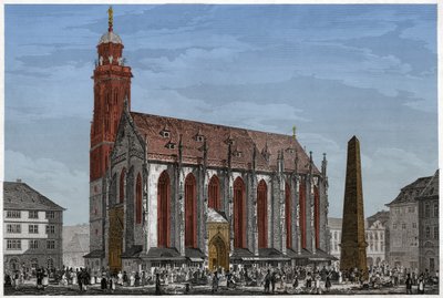 Cappella di Santa Maria a Würzburg, davanti a Piazza del Mercato e l