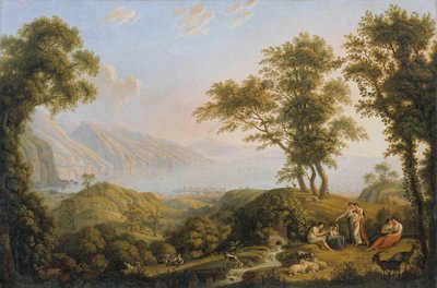 Paesaggio meridionale con Vesuvio da Ludwig Philipp Strack