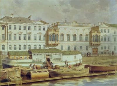 Palazzo Naryshkin sul fiume Fontanka, metà del XIX secolo da Ludwig Premazzi