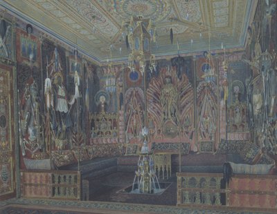 La stanza turca asiatica nel Grande Palazzo a Tsarskoye Selo da Ludwig Premazzi