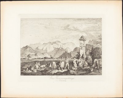 Das Tännnengebirge bei Salzburg da Ludwig Richter