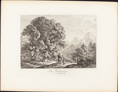 Der Watzmann bei Salzburg da Ludwig Richter