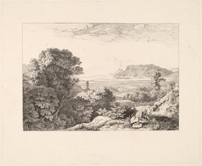 Veduta del Castello di Olevano da Ludwig Richter