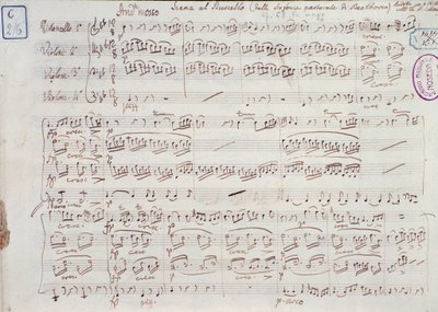 Pagina della partitura per la Sinfonia n. 6 in Fa maggiore, opus 68, di Ludwig van Beethoven da Ludwig van Beethoven