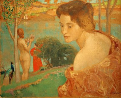 Ragazza sulla spiaggia da Ludwig von Hofmann