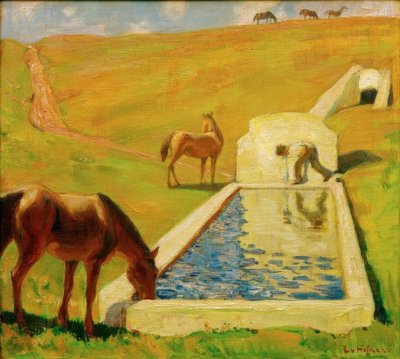 Abbeveratoio nella campagna romana da Ludwig von Hofmann