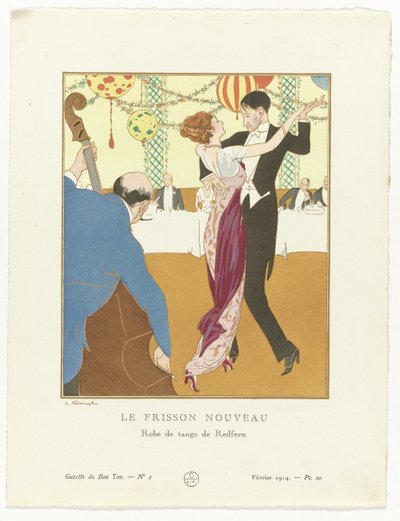 Gazette du Bon Ton. Art – Modes & Frivolités: Abito da sera da Ludwik Strimpl