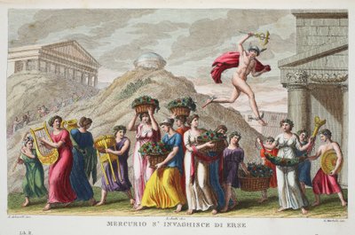 Mercurio si innamora di Erse, illustrazione dalle 