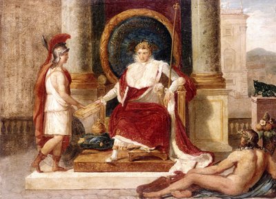 Napoleone consegna il Codice delle Leggi alla Dea Roma da Luigi Agricola