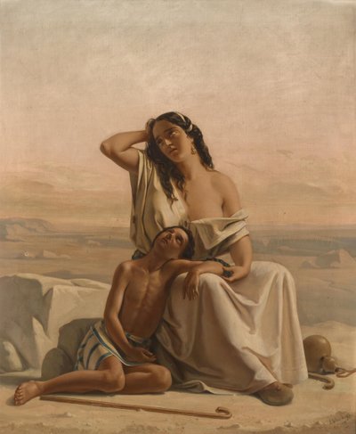 Agar e Ismaele nel deserto da Luigi Alois Gillarduzzi