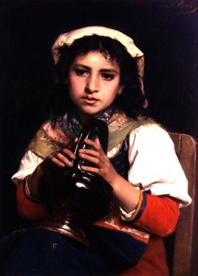 Ragazza con una brocca da Luigi Bechi