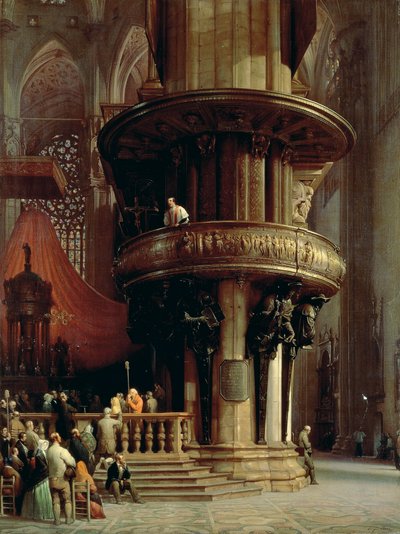 Predicazione nel Duomo di Milano da Luigi Bisi
