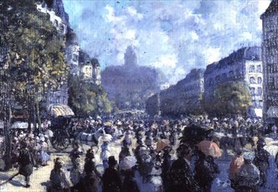 Scena di strada continentale da Luigi Chialiva